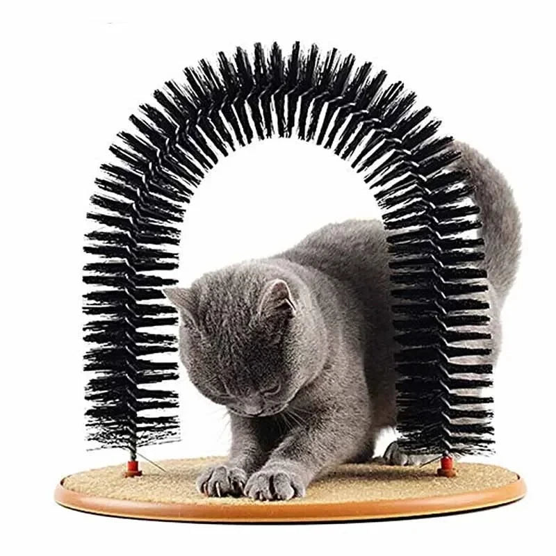 2-in-1 Katzenpflegebogen – Bürste und Kratzmatte