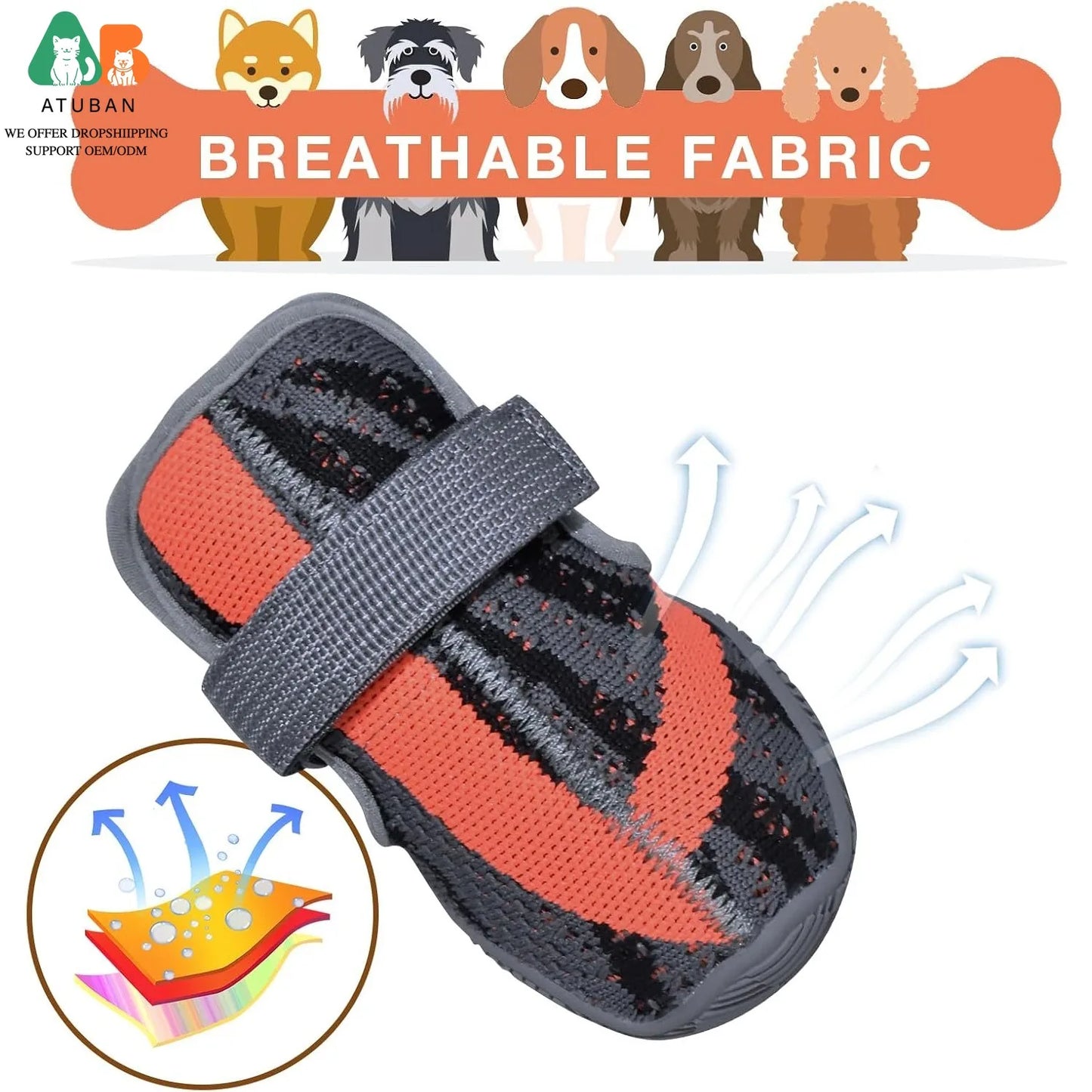 Leichte Outdoor-Hundeschuhe für jedes Abenteuer