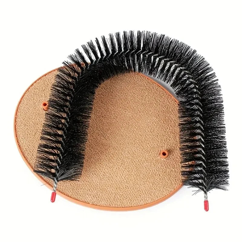 2-in-1 Katzenpflegebogen – Bürste und Kratzmatte