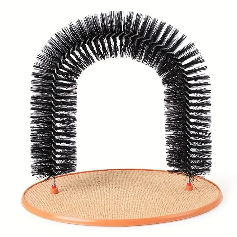 2-in-1 Katzenpflegebogen – Bürste und Kratzmatte