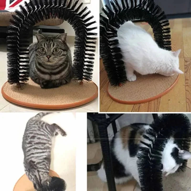 2-in-1 Katzenpflegebogen – Bürste und Kratzmatte